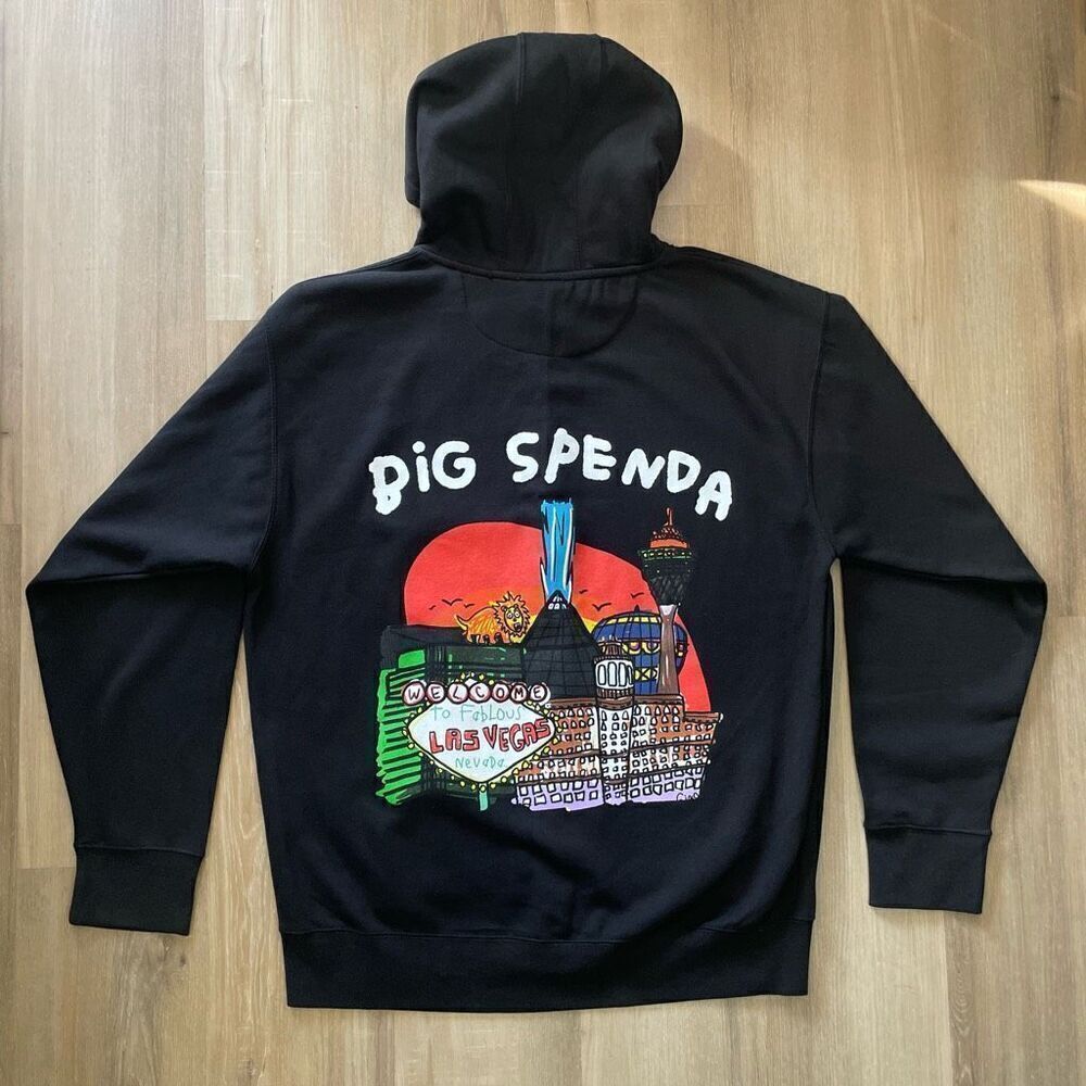 After School Special Men Black Zip Up Jacket “Big Spenda” LA Casino XL NWT